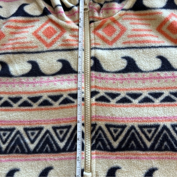 O'Neill Cream and Black Patterned Quarter Zip-Up women’s Small Hoodie Sweater - Picture 9 of 10